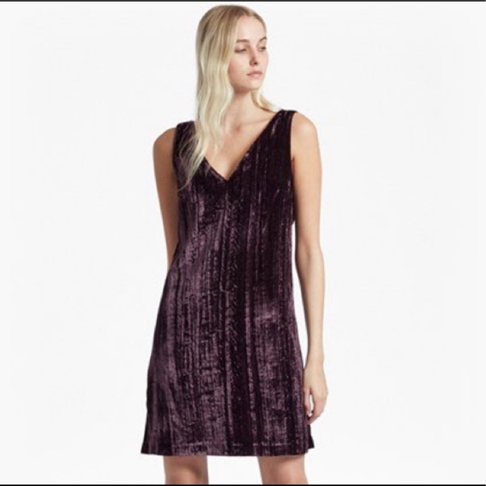 NWT French Connection Theresa Velvet V Neck Dress